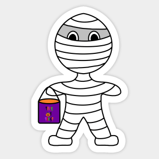 Happy Halloween Mummy Sticker